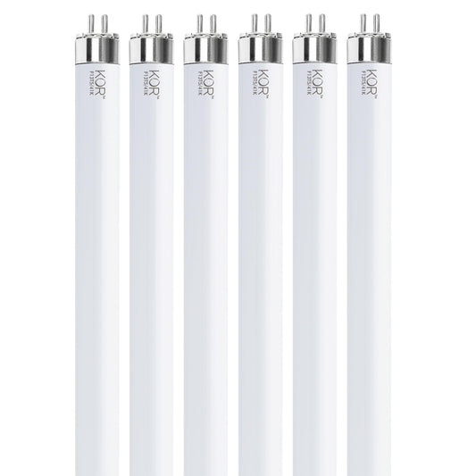 KOR F13T5/CW T5 Fluorescent Tubes, 13W, 4100K Cool White, 6-Pack