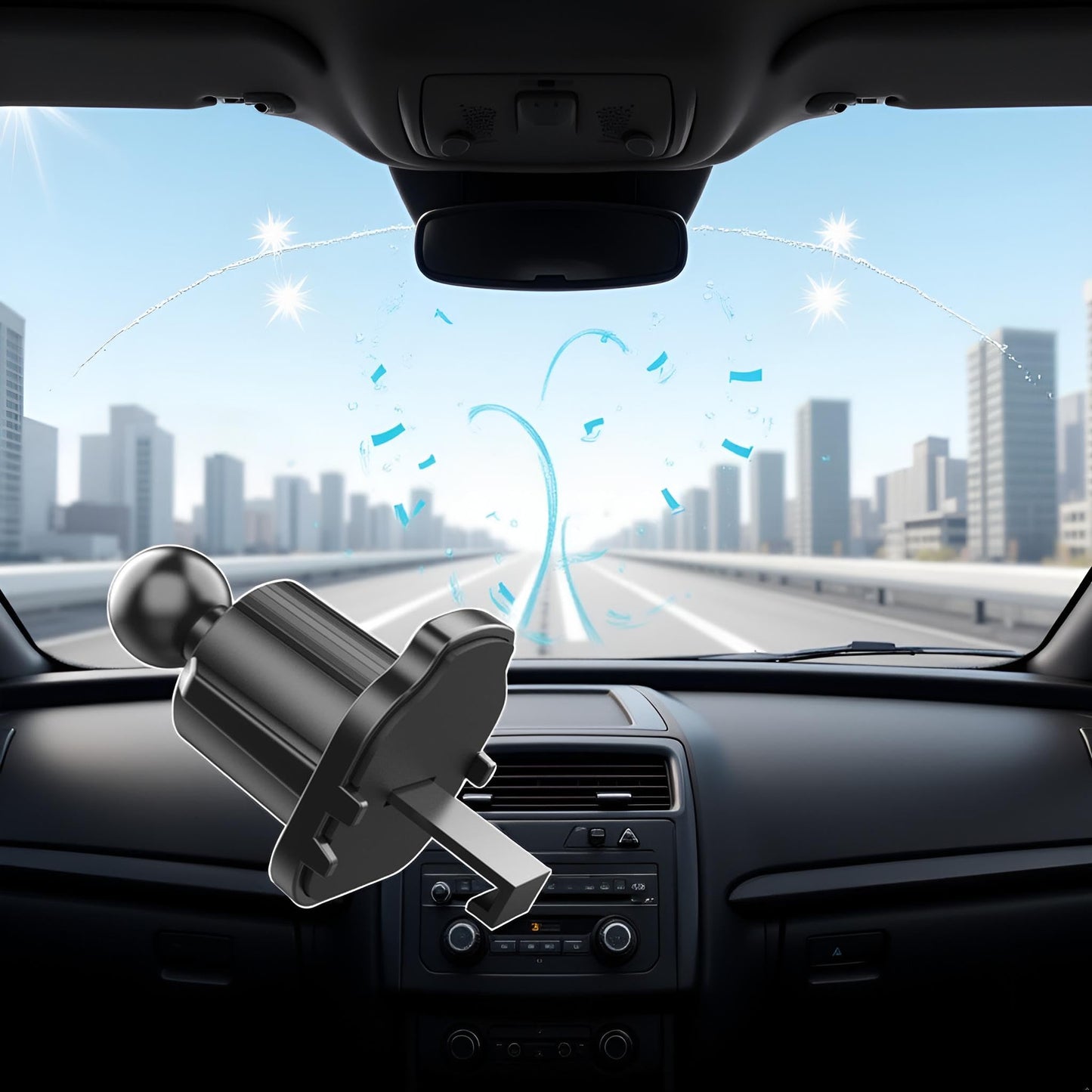 Calsgkspray Mobile Bracket Clip Air Vent Clip for Most Car Phone Holder Cell Holder Mount Vent Grip Joint Ball Dia Universal Air Vent for Car Phone