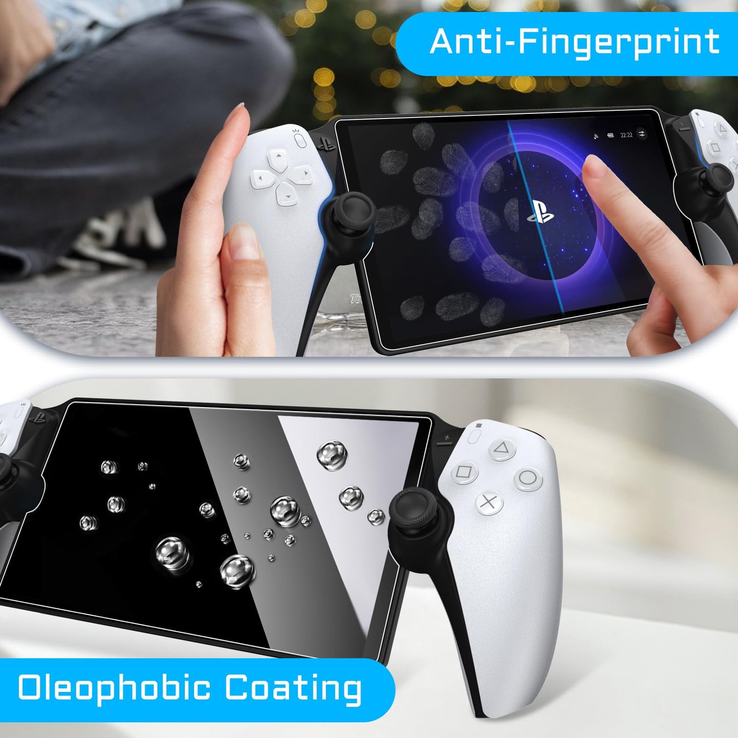 Fintie Screen Protector for PlayStation Portal Remote Player - 9H Hardness Tempered Glass Protective Film, Anti Scratch & Anti-Fingerprint, Bubble