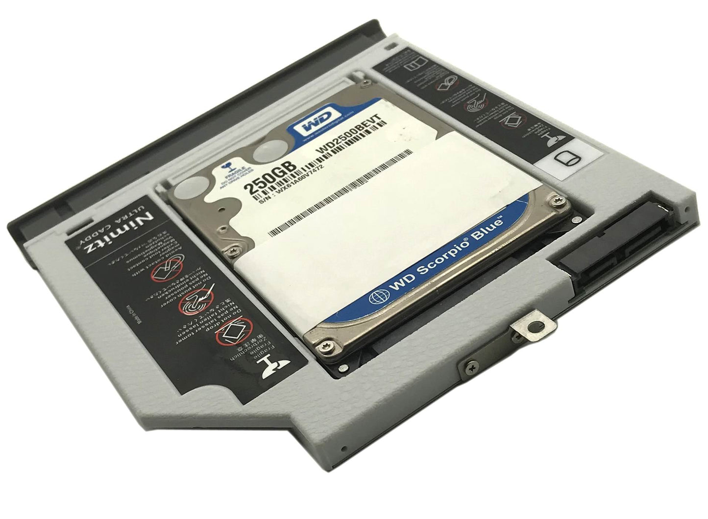Nimitz 2nd HDD SSD Hard Drive Caddy Compatible with Lenovo Thinkpad L560 L570 with Faceplate/Bracket