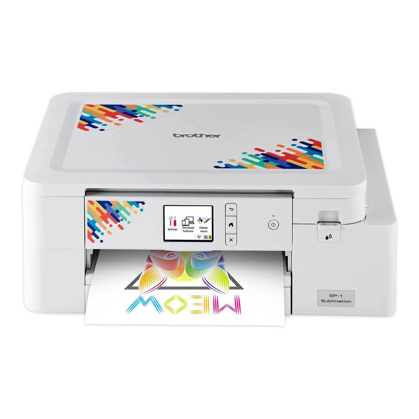 Brother SP-1 Sublimation Printer with Full CMYK 47ml Ink Set, 10 Dye-Sublimation Transfer Sheets & Artspira Design Software
