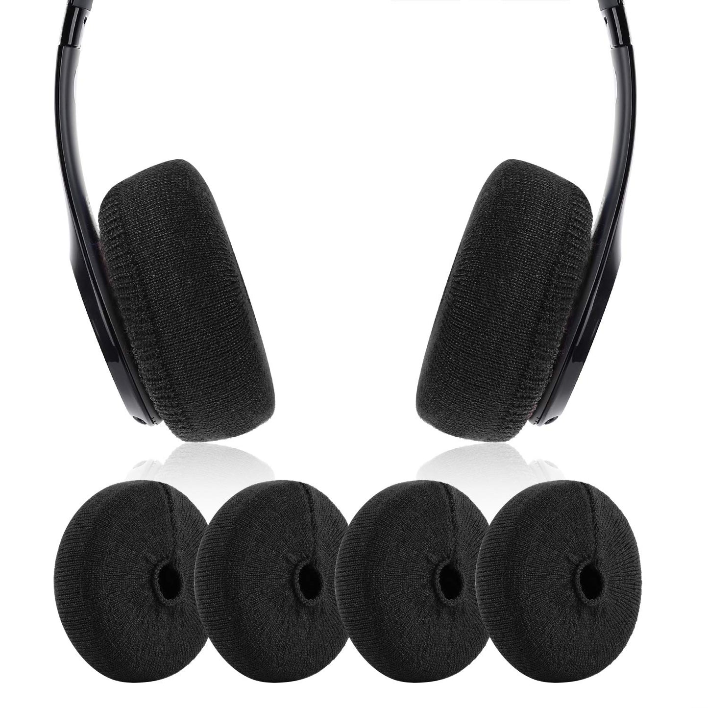 JARMOR Earpads Sweater Cover Protectors with Knit Fabric for Beats Solo 3/2, Solo HD/Mixr/EP Headphones and Other Headsets with 1.57-3.14 Inch Ear