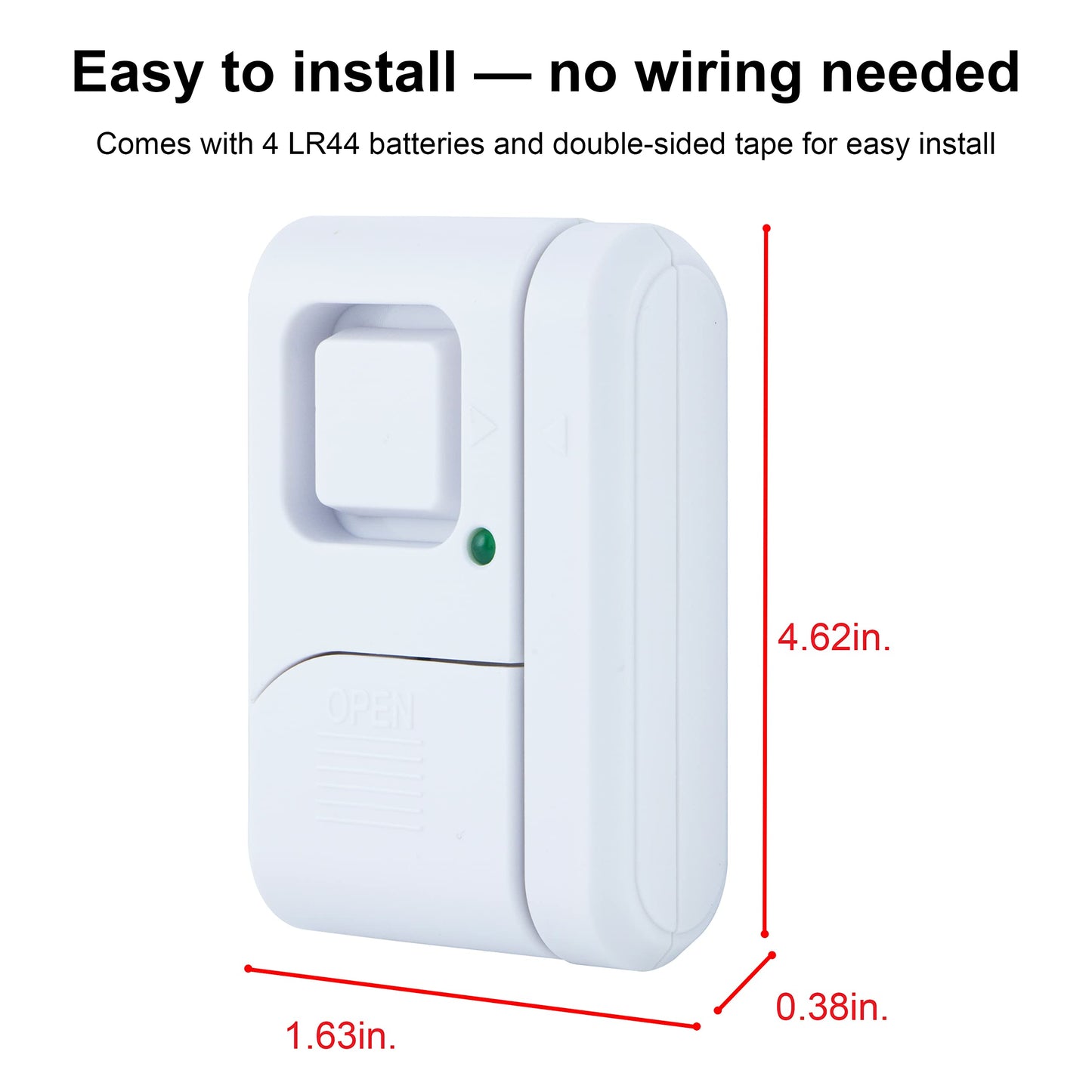 UltraPro Personal Security Window and Door Alarm, 1 Pack, DIY Protection, Burglar Alert, Wireless Chime/Alarm, Easy Installation, Home Security, Ideal