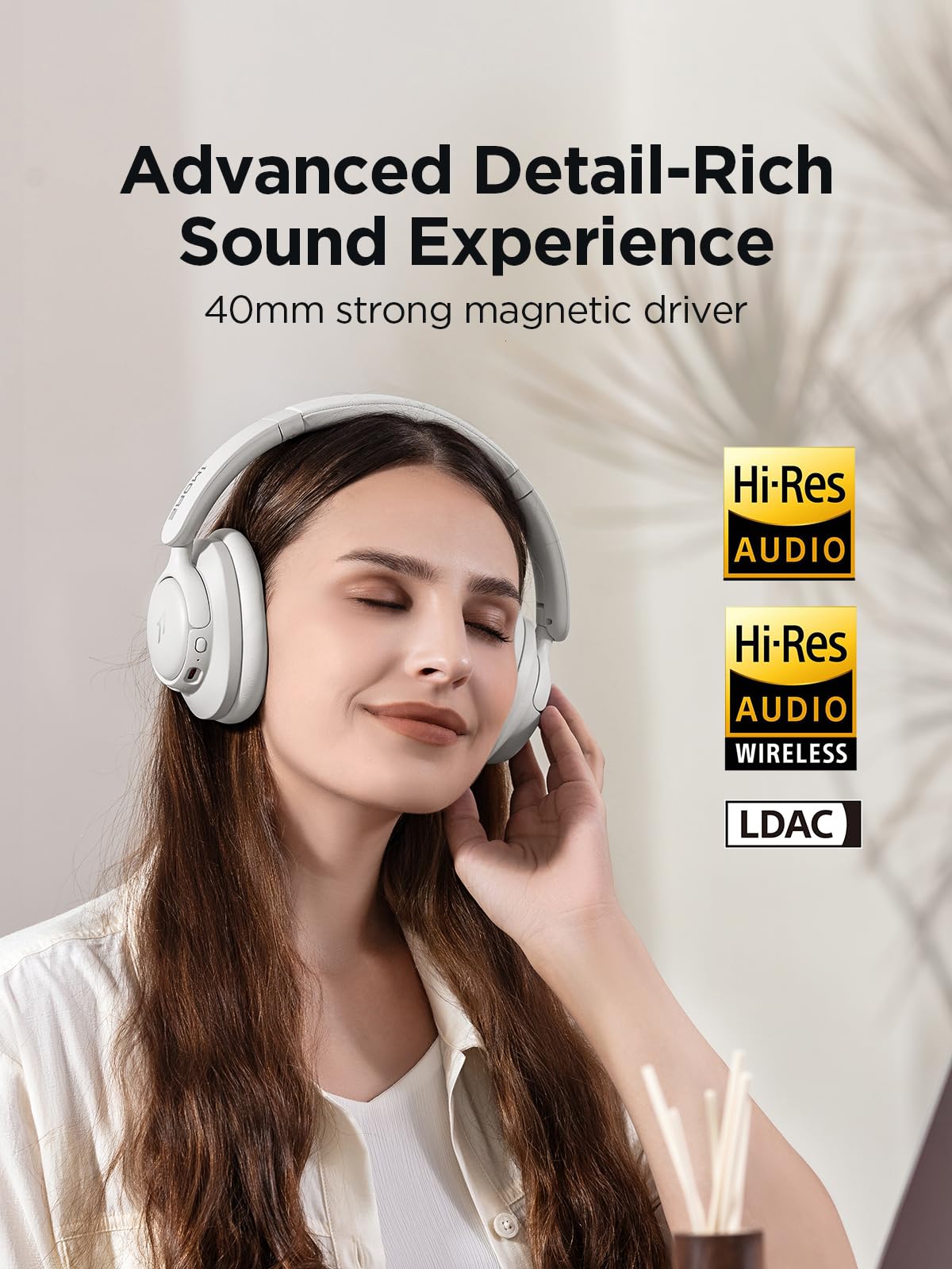 1MORE Wireless Bluetooth Noise-canceling Headphones - HQ31 SonoFlow SE Over-Ear Headphones with Hi-Res Audio, 90H Playtime, Clear Calls, Preset EQ…