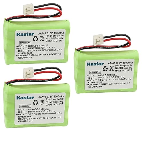 Kastar 3-Pack Battery Replacement for BYD H-AAA550BX3 H-AAA600BX3 Comdial 7265-HS Empire CPH-464D Y7500 Y7520 Unitech D0612VO00, 80-5848-00-00