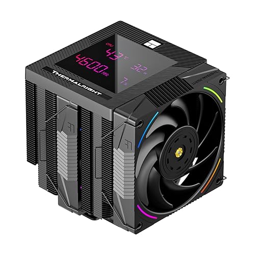 Thermalright Phantom Spirit 120 Digital EVO CPU Air Cooler,7 Heat Pipes CPU Cooler,Dual 120mm PWM Fans,Magnetic Attraction-Digital Screen Top