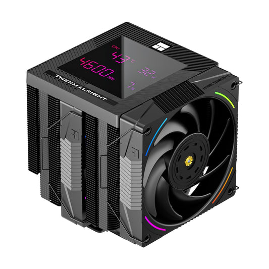 Thermalright Phantom Spirit 120 Digital EVO CPU Air Cooler,7 Heat Pipes CPU Cooler,Dual 120mm PWM Fans,Magnetic Attraction-Digital Screen Top