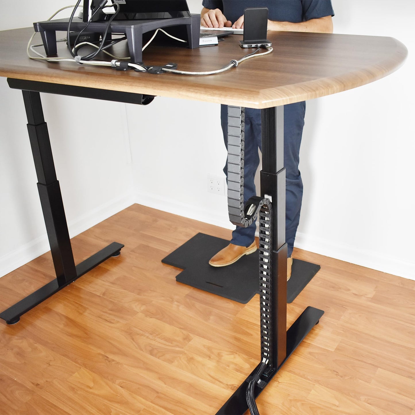 Quality Clever PivyCord-Vez Flex Chain Raceway Cable Management Solution for Sit-Stand Variable Height Desks, Flexible Cable Raceway to Hide, Organize