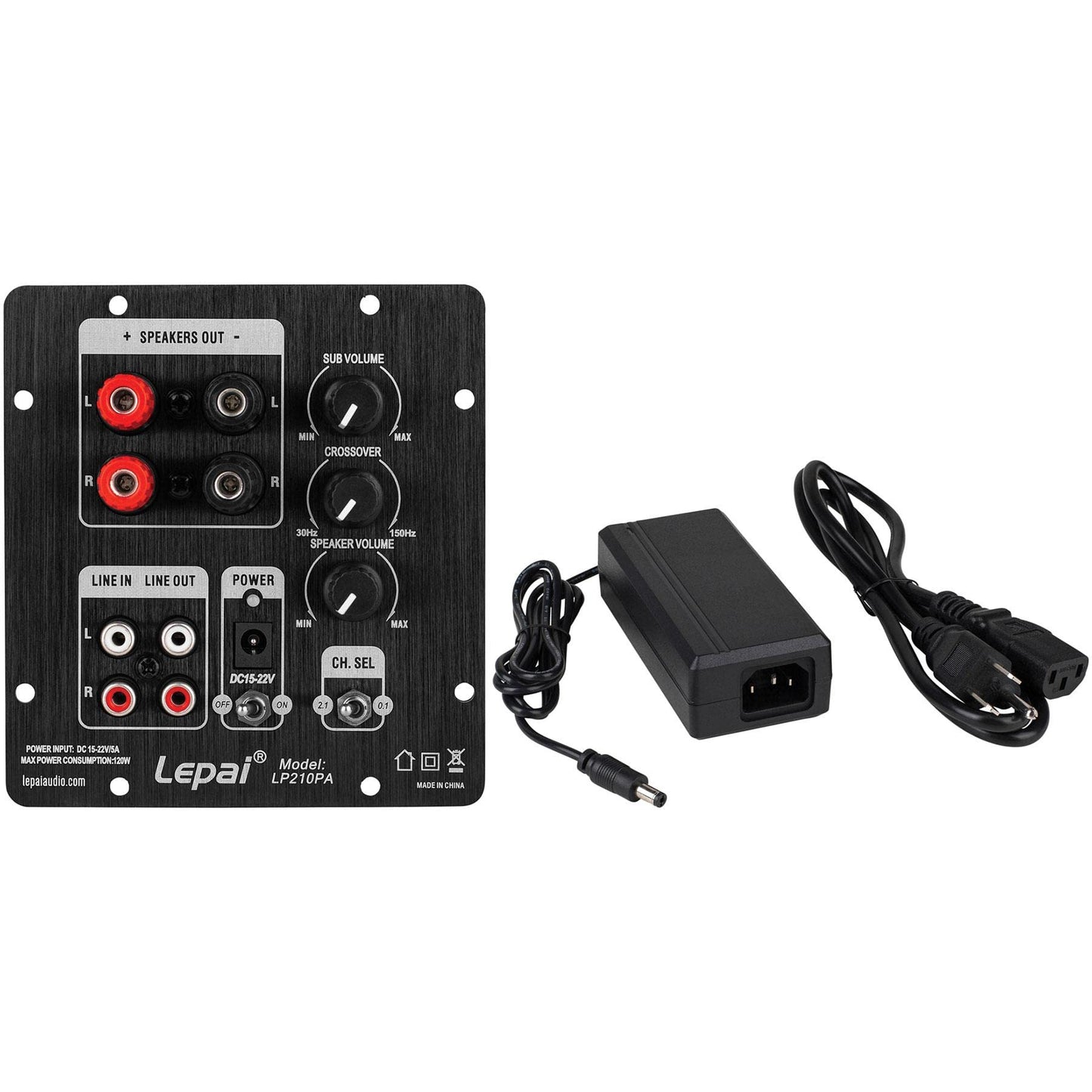 Lepai LP210PA 2x30W + 60W 2.1 Channel Mini Plate Amplifier TPA3118 with Power Supply