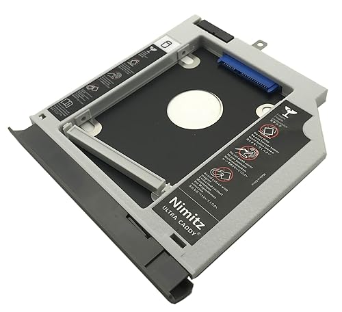 JUTOSHUR 2nd HDD SSD Hard Drive Caddy Compatible with Lenovo Ideapad 320 520 330 with Gray Bezel/Bracket
