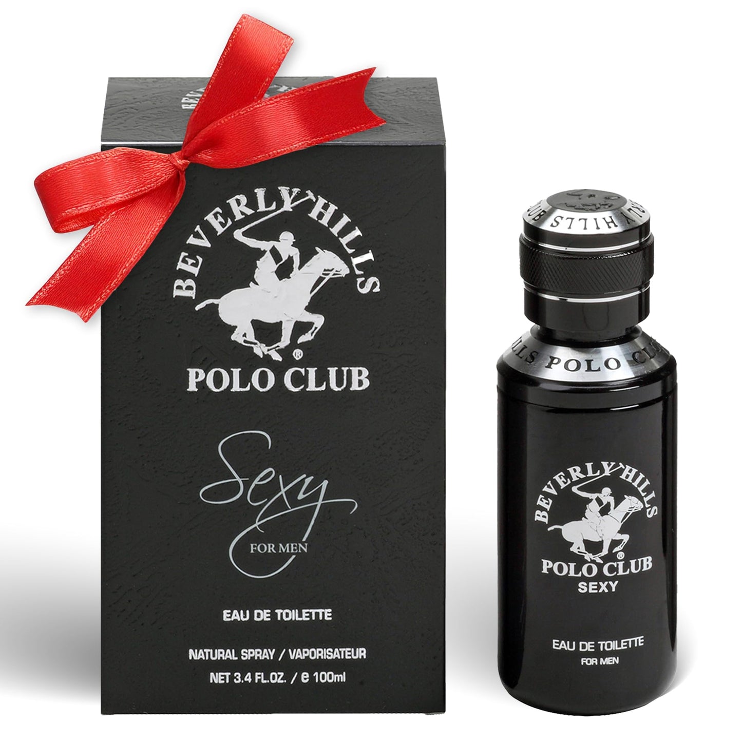 Beverly Hills Polo Club SEXY Eau de Toilette for Men, Oriental Woody Cologne, Fresh Masculine Long-Lasting Fragrance, 3.4 oz