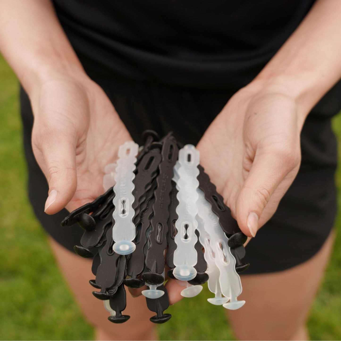 ExerTies Silicone Cable Ties Reusable - Made in Maine USA - Medical Grade Silicone Cord Ties - Endless Uses: for Cords, iPhones, Cables, Sleeves