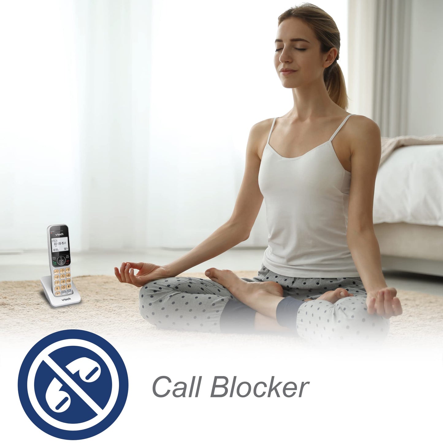VTech VG208 DECT 6.0 Corded/Cordless Phone for Home with Answering Machine, Call Blocking, Caller ID, Large Backlit Display, Duplex Speakerphone