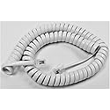 DIY-BizPhones 9 Ft White Short Handset Cord Compatible with Toshiba Phone DKT3000 DKT3200 Series DKT3001 DKT3010 DKT3014 DKT3020 DKT3201 DKT3210