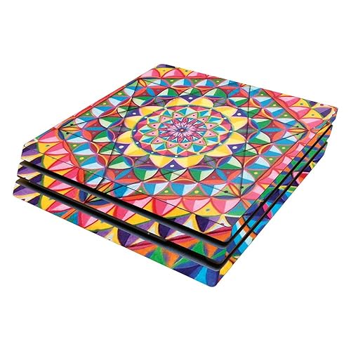 MightySkins Skin Compatible with Sony PS4 Pro Console - Rainbow Kaleidoscope | Protective, Durable, and Unique Vinyl Decal wrap Cover | Easy to Apply