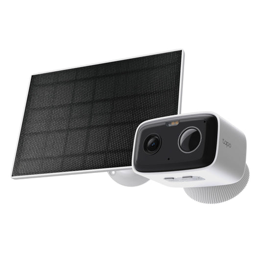 Tapo TP-Link C400 KIT Outdoor Battery Camera w/Solar Panel Base, Wireless, 1080P, Free Person/Vehicle Detection, SD/Cloud Storage, Color Night Vision