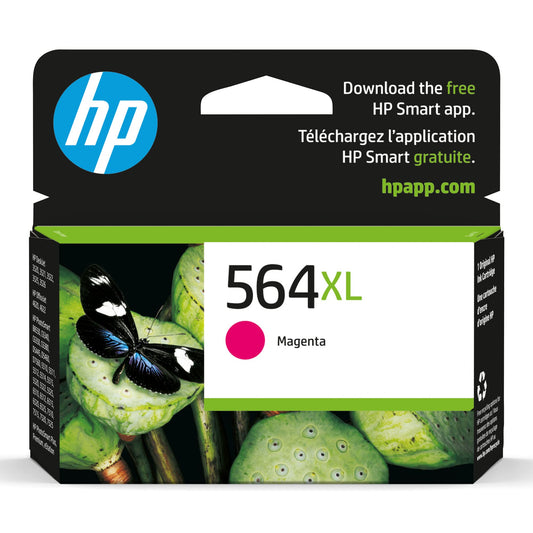 HP Original 564XL Magenta High-Yield Ink | Works with DeskJet 3500; OfficeJet 4620; PhotoSmart B8550, C6300, D5400, D7560, 5510, 5520, 6510, 6520