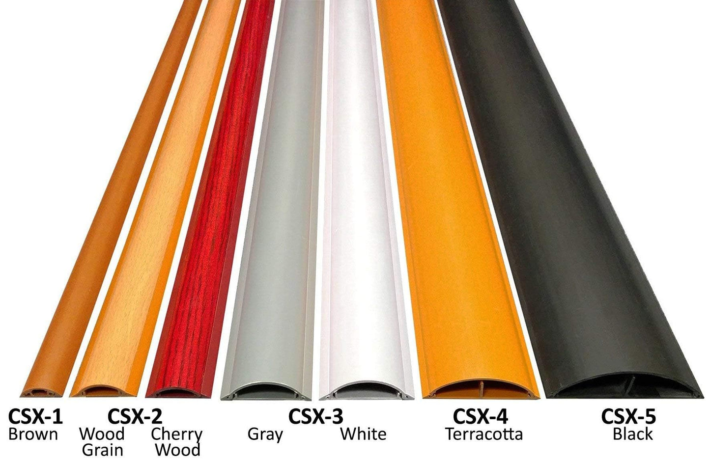 Electriduct Cable Shield Floor Cord Cover CSX-2 PVC Wire Protector 58 Inch - Wood Grain (Pack of 2)