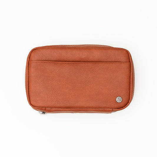 Blue Sky ASMBLD Tech Organizer, 8" x 4.5" x 2", Faux Leather, Non-Dated, Zip Closure, Travel Cable Organizer for Cords, Chargers, and Accessories (Zip