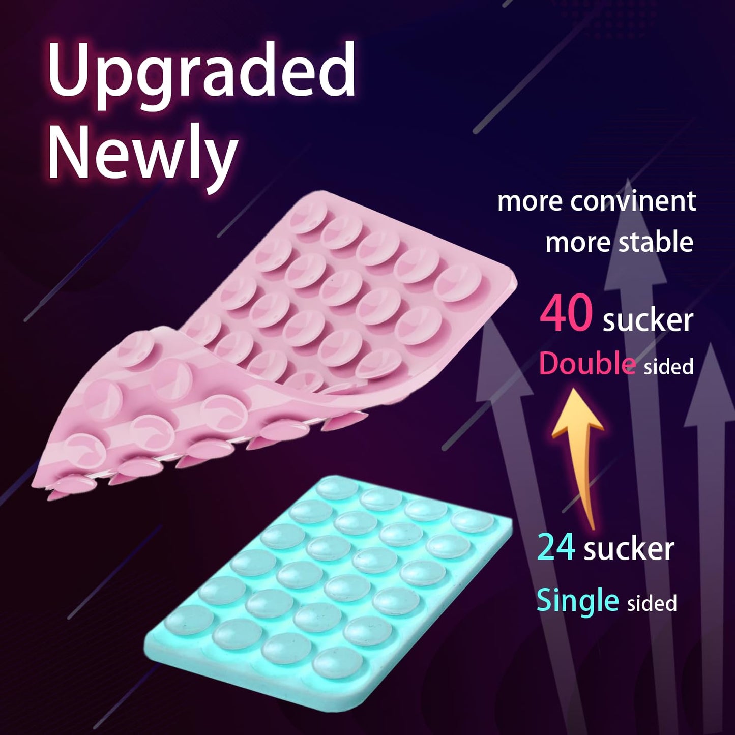 HZZADZXW Silicone Suction Phone Case Mount, Universal Hands-Free Phone Holder Compatible with iPhone & Android, Selfie & TikTok Video Accessory, Fun