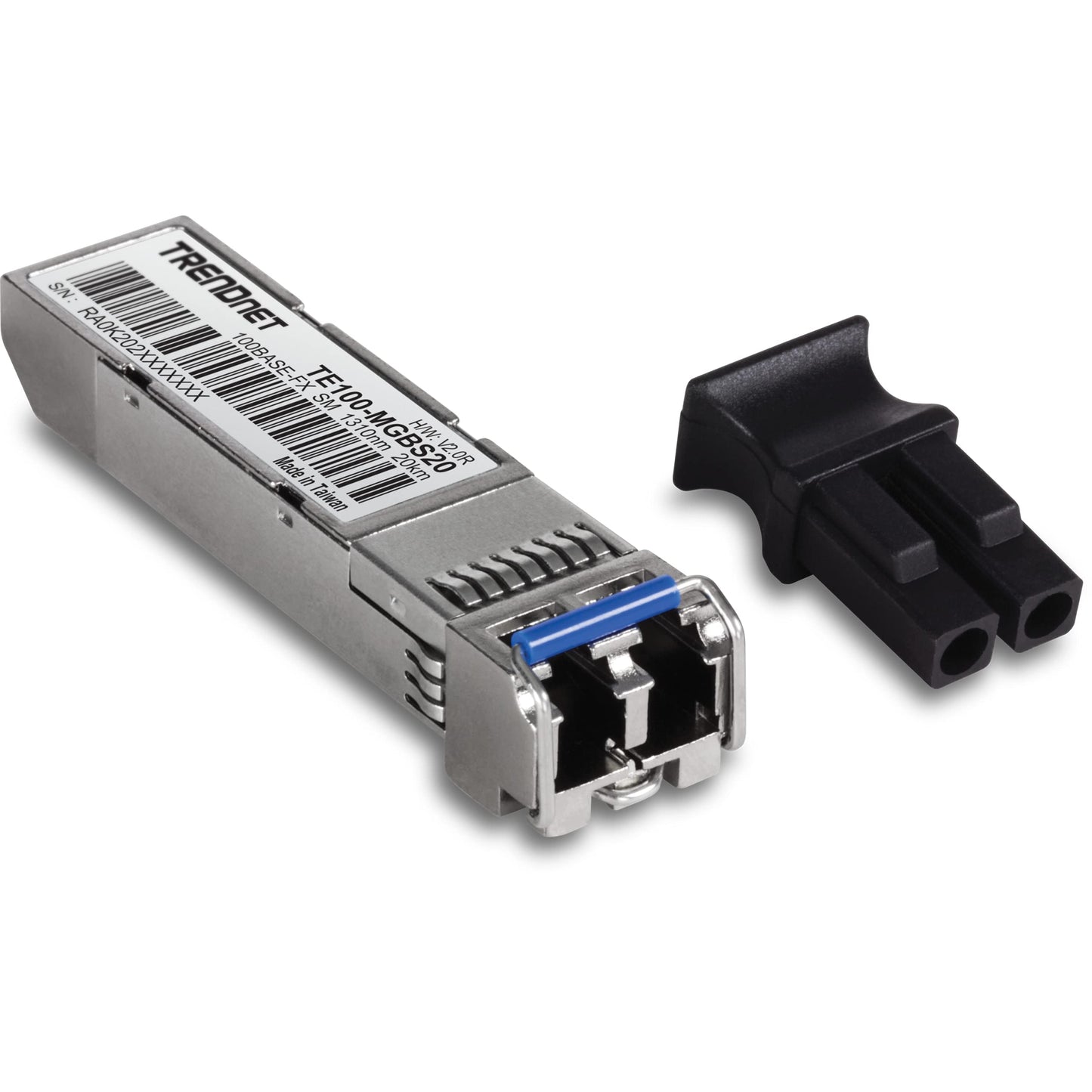 TRENDnet SFP to RJ45 100Base-FX Single-Mode LC Module, TE100-MGBS20