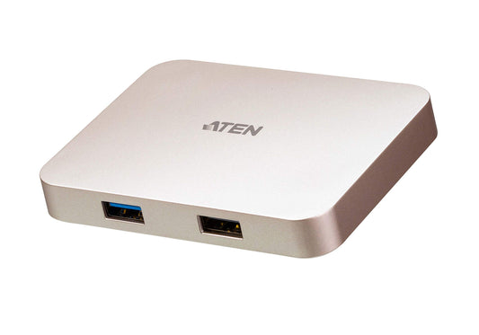 ATEN - UH3235 USB-C 4K Ultra Mini Dock with Power Pass-Through - for TV/Monitor/Notebook/Desktop PC/Gaming Console/Smartphone/Tablet - 60 W - USB Type
