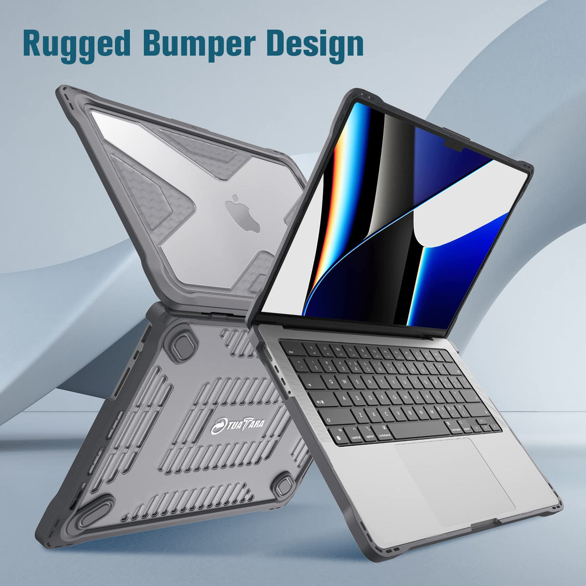 Fintie Rugged Case for MacBook Pro 14 Inch, Gray
