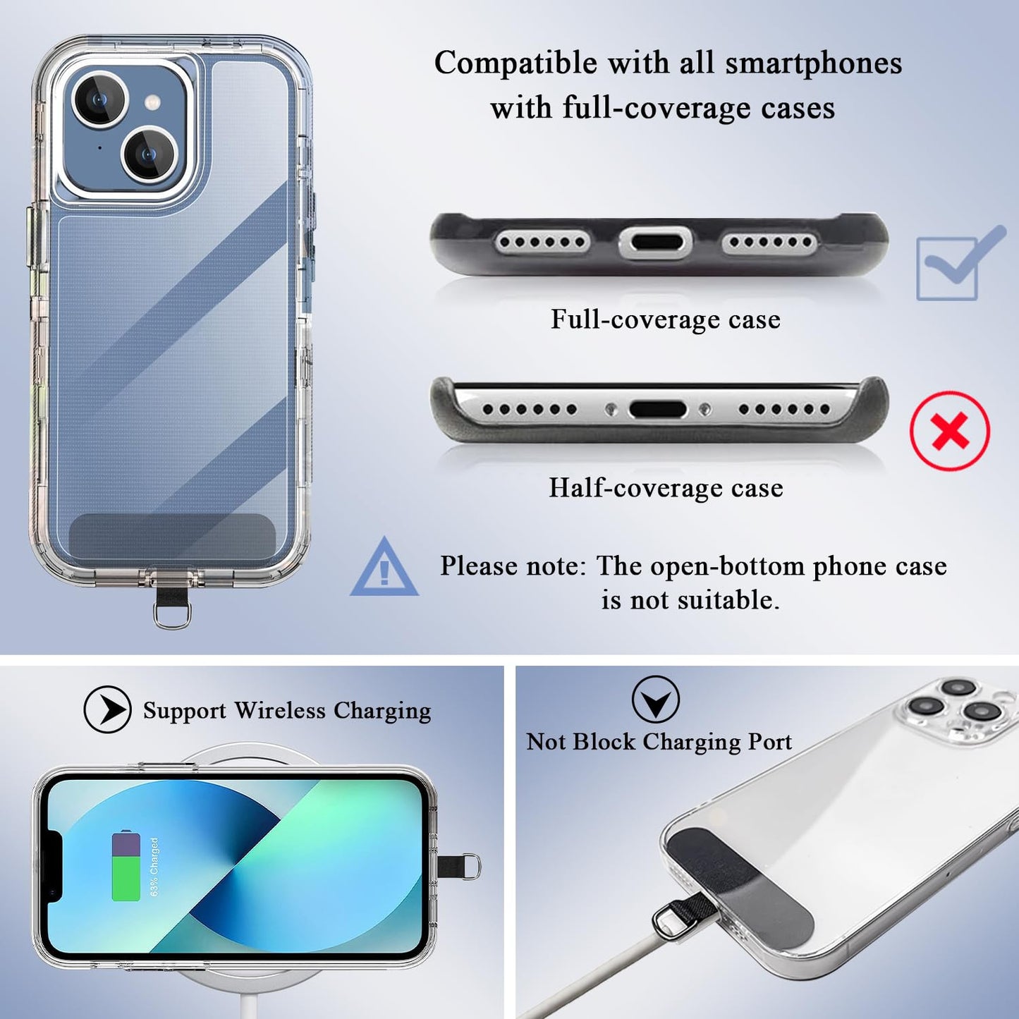 AdaUpgo Phone Strap - 1 x Adjustable Phone Wrist Strap,1 x Phone Lanyard Tab,Universal Cell Phone Wrist Strap for Travel Essentials,Compatible