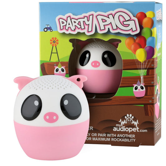 My Audio Pet Pig Mini Bluetooth Animal Wireless Speaker for Kids of All Ages - True Wireless Stereo Technology - Pair with Another TWS Pet