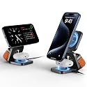3-in-1 Wireless Charger Stand, LULULOOK 15W Magnetic Charger Wireless Fast Charging Station for iPhone 16/15/14 Series, Aluminum 5W Charger for Apple