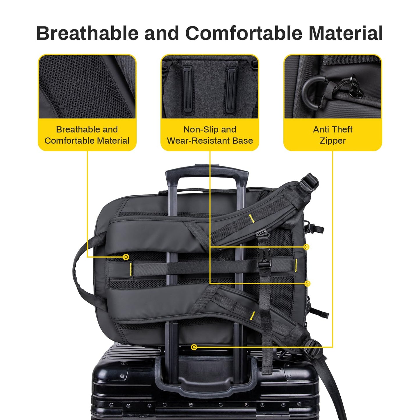 RaLeno Camera Backpack Bag, 22L+5L (Expandable Compartment) Waterproof Camera Case with Quick-Access Side Pocket for DSLR SLR Mirrorless Camera
