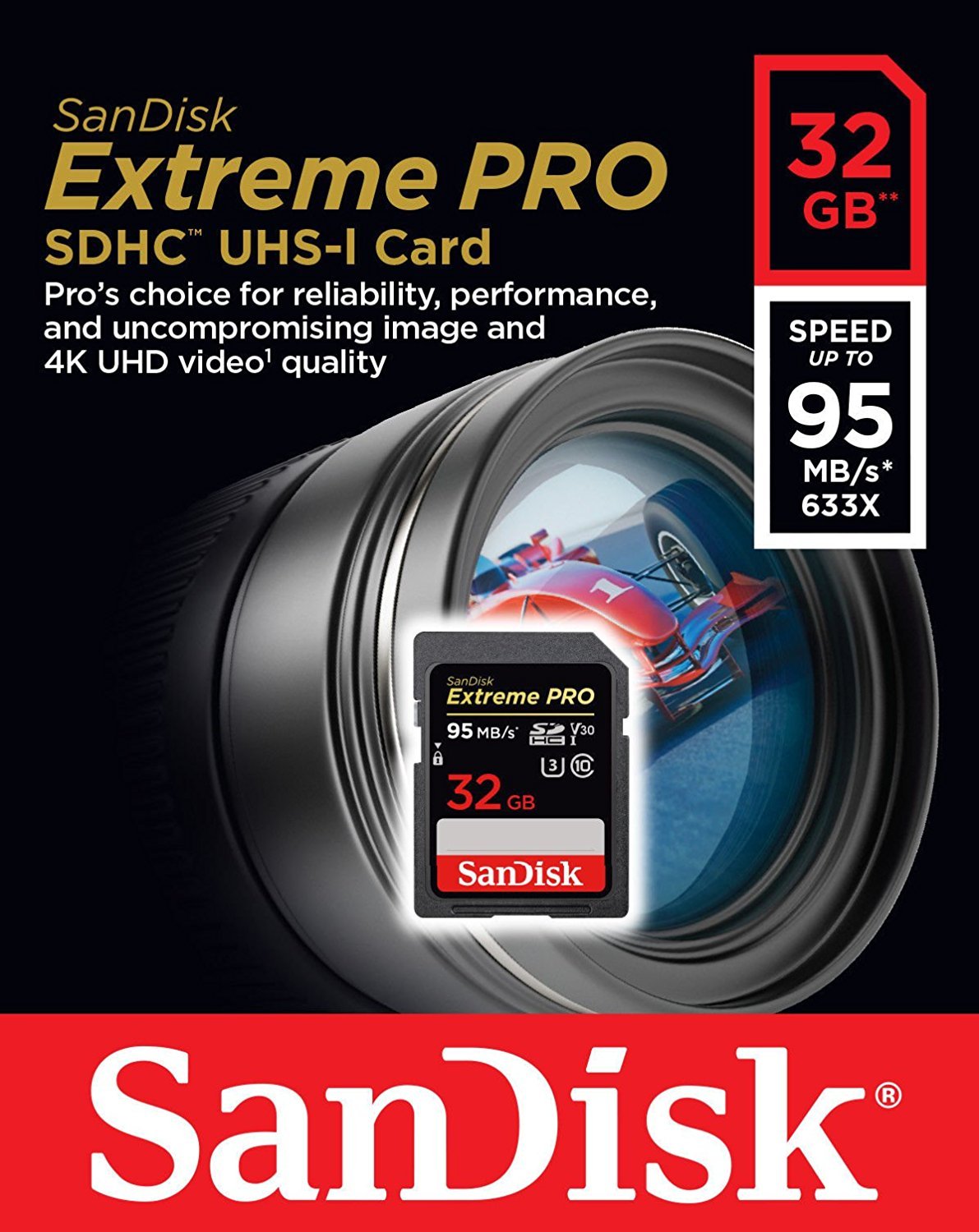 SanDisk 32GB Extreme Pro SDHC Class 10 UHS-I High Speed Memory Card for Sony a1 & Sony Alpha Series Cameras (SDSDXXG-032G-GN4IN) Bundle with (1)
