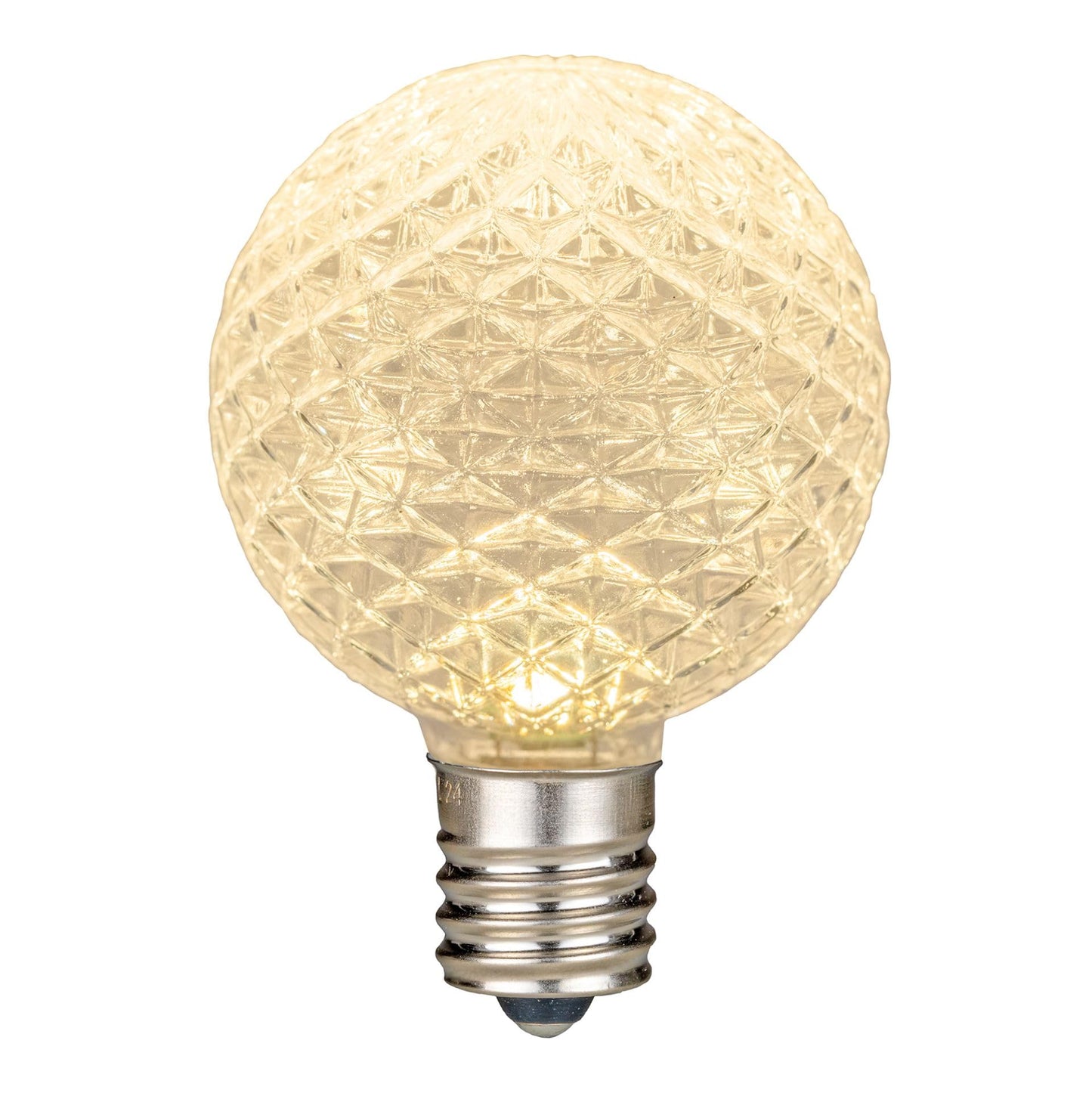 Novelty Lights 25 Pack G50 E12 LED Replacement Bulbs, 0.65W Warm White
