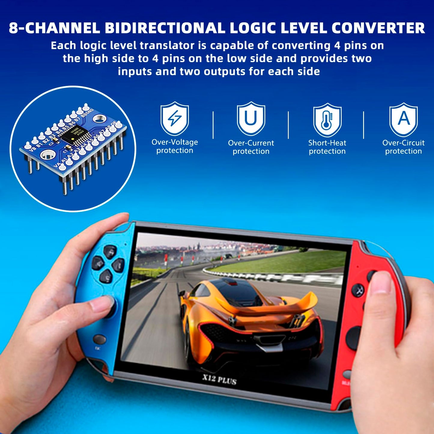 DaFuRui 10PCS TXS0108E High Speed Full Duplex 8 Way 8 Channel Level Conversion Module 8-Bit 8 CH Logic Level Bi-Directional Converter Module