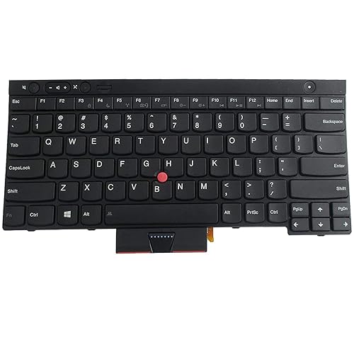 SUNMALL New Laptop Keyboard Replacement with Pointer(no Backlit) Compatible with Lenovo IBM ThinkPad T430 T430S T430I X230 X230T X230I T530 W530 (Not