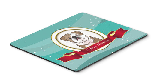 Caroline's Treasures BB1529MP English Bulldog Merry Christmas Mouse Pad, Hot Pad or Trivet for Home Office Gaming Working Computers Laptop Mouse
