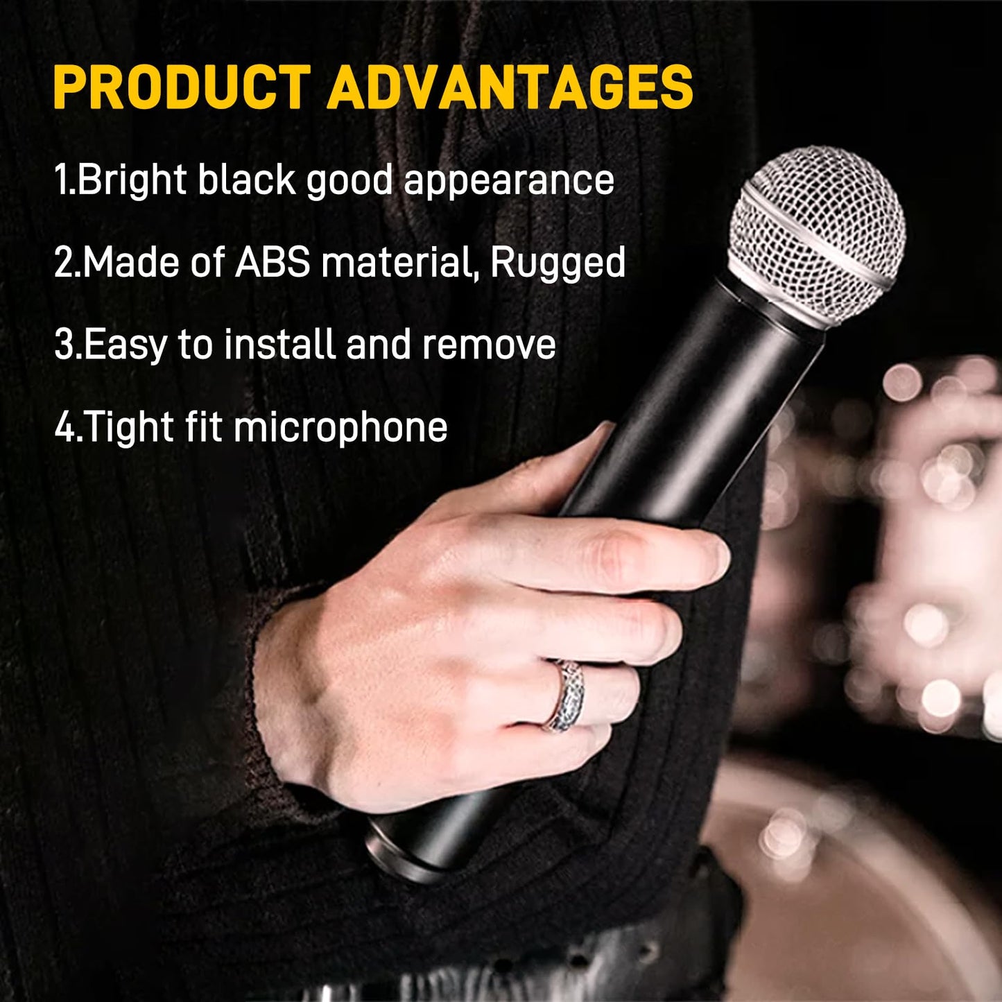 YIBEICO 2-Pack Replacement Battery Cover for Shure BLX2/SM58,Beta58,PG58 Wireless Microphone to Repair The Broken Part (2PCS)