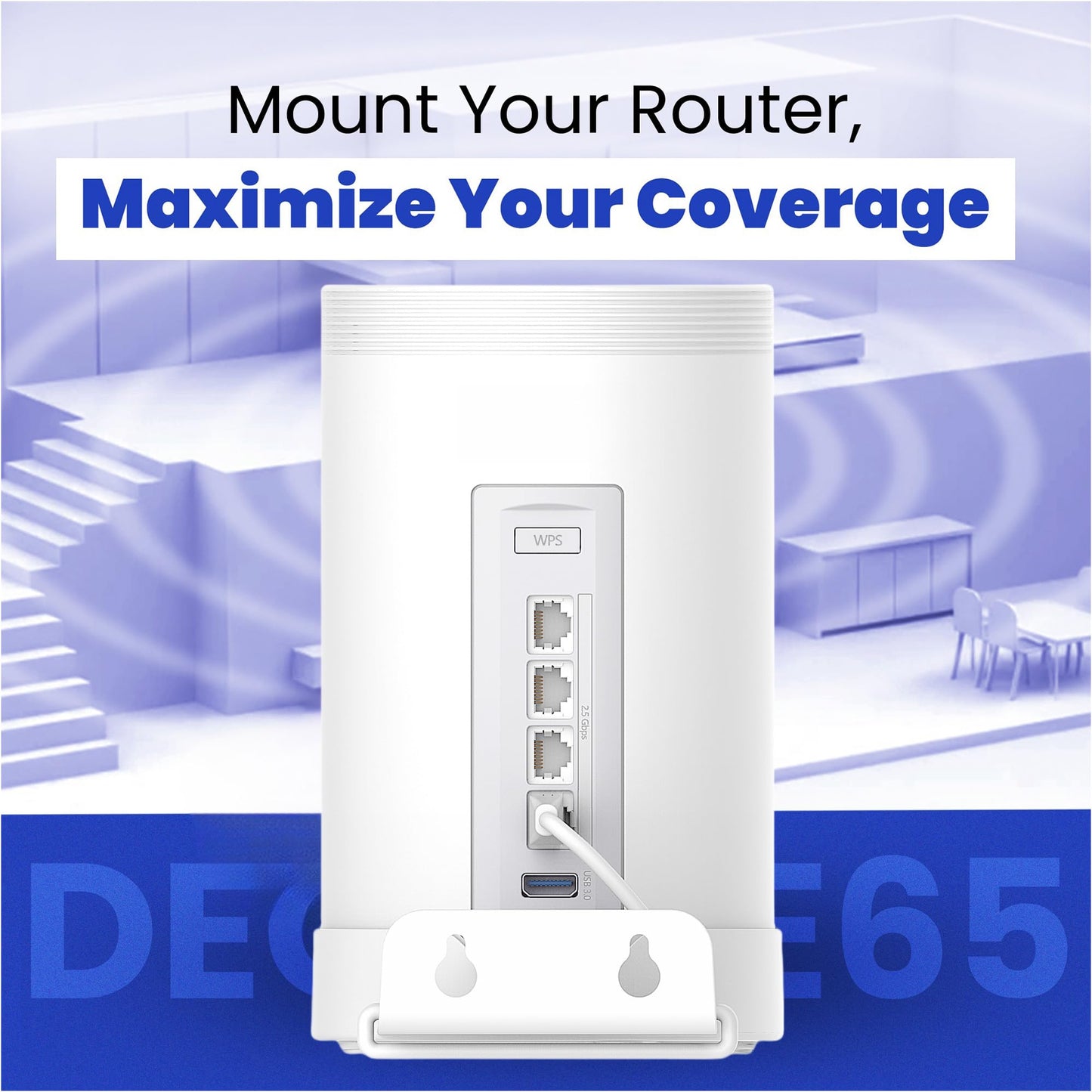 Bangcheer Wall Mount for TP-Link Deco BE63/ BE65/BE67/BE68/BE10000/BE11000/BE14000 Mesh Wi-Fi 7 System, Saving Space Aluminum Alloy Wall Hanging