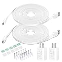 DIANMU 26FT Power Cord with Adapter for Wyze Cam v3/v4/OG/v3 Pro, Blink, Simplisafe,Arlo Essential,Kasa,Weatherproof Power Extension Cable Charger