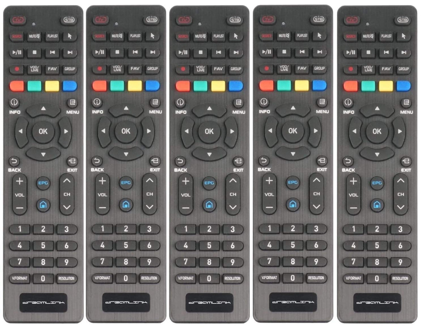 Original Dreamlink T1 T1Plus T2 Remote Control (Pack of 5)