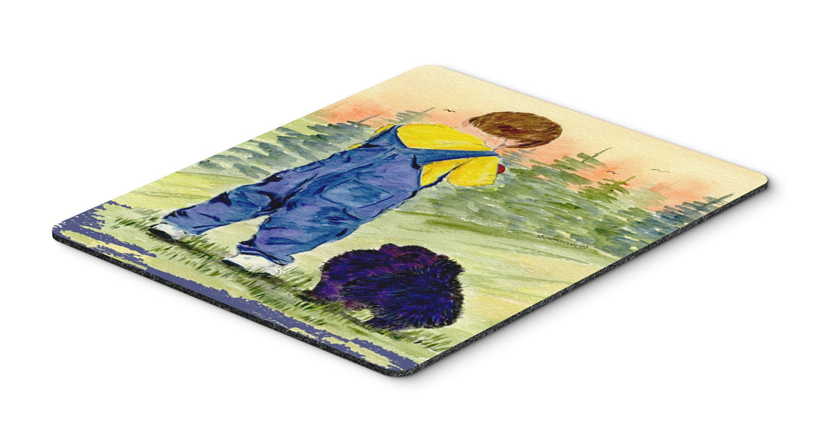 Caroline's Treasures SS8544MP Little Boy with his Pomeranian Mouse Pad, Hot Pad or Trivet, Large, Multicolor