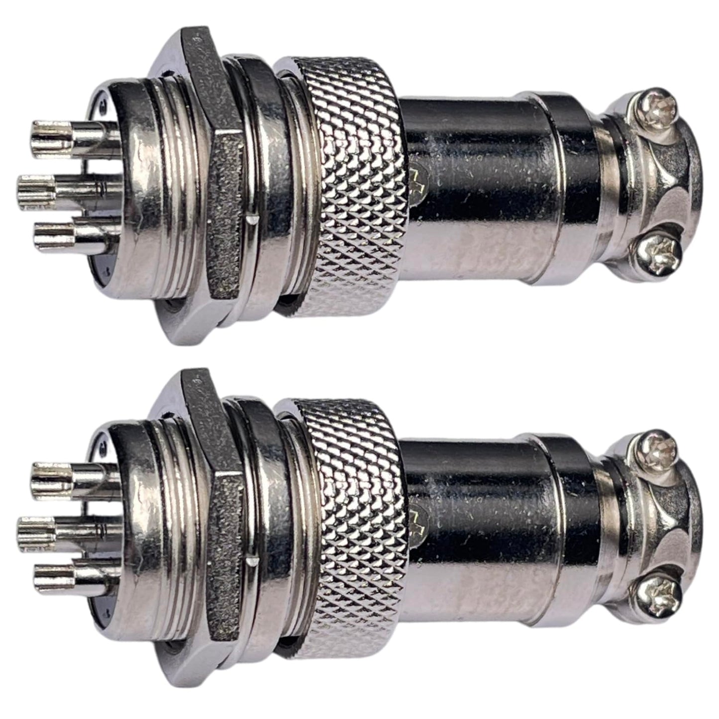 CESS Aviation 3 Pins Plug and Socket Wire Cable Connector - Diameter 0.63" (16mm) (2 Packs)
