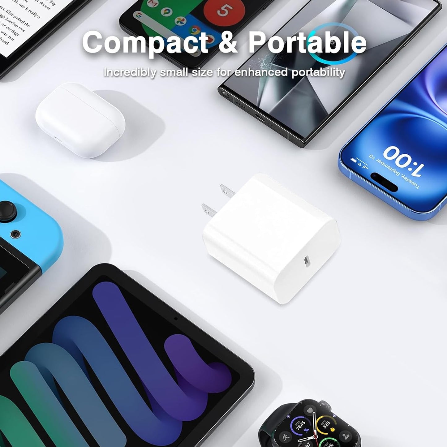 3 Pack 30W USB Type C Wall Charger Adapter Plug Brick for iPhone 16E 16 Pro Max/15/14/13/12/11 Plus Charger Fast Charging Block,iPad 11 A16 2025, iPad
