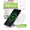 HyperGear ChargePad Pro - 15W Wireless Charging Pad, Wireless Charger for iPhone & Android, Compatible with Qi Enabled Phones & Devices, Includes Wall