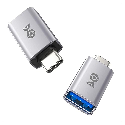 Cable Matters 2-Pack 10Gbps USB C to USB Adapter Male to Female for High-Speed Data Transferring & Fast Charging, Reversible USBC, USBA to USBC…