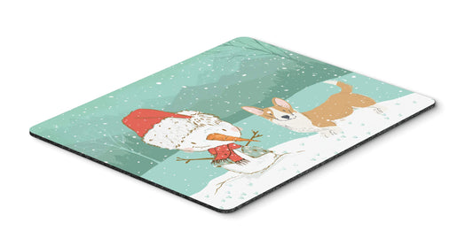 Caroline's Treasures CK2063MP Cardigan Corgi Snowman Christmas Mouse Pad, Hot Pad or Trivet for Home Office Gaming Working Computers Laptop Mouse
