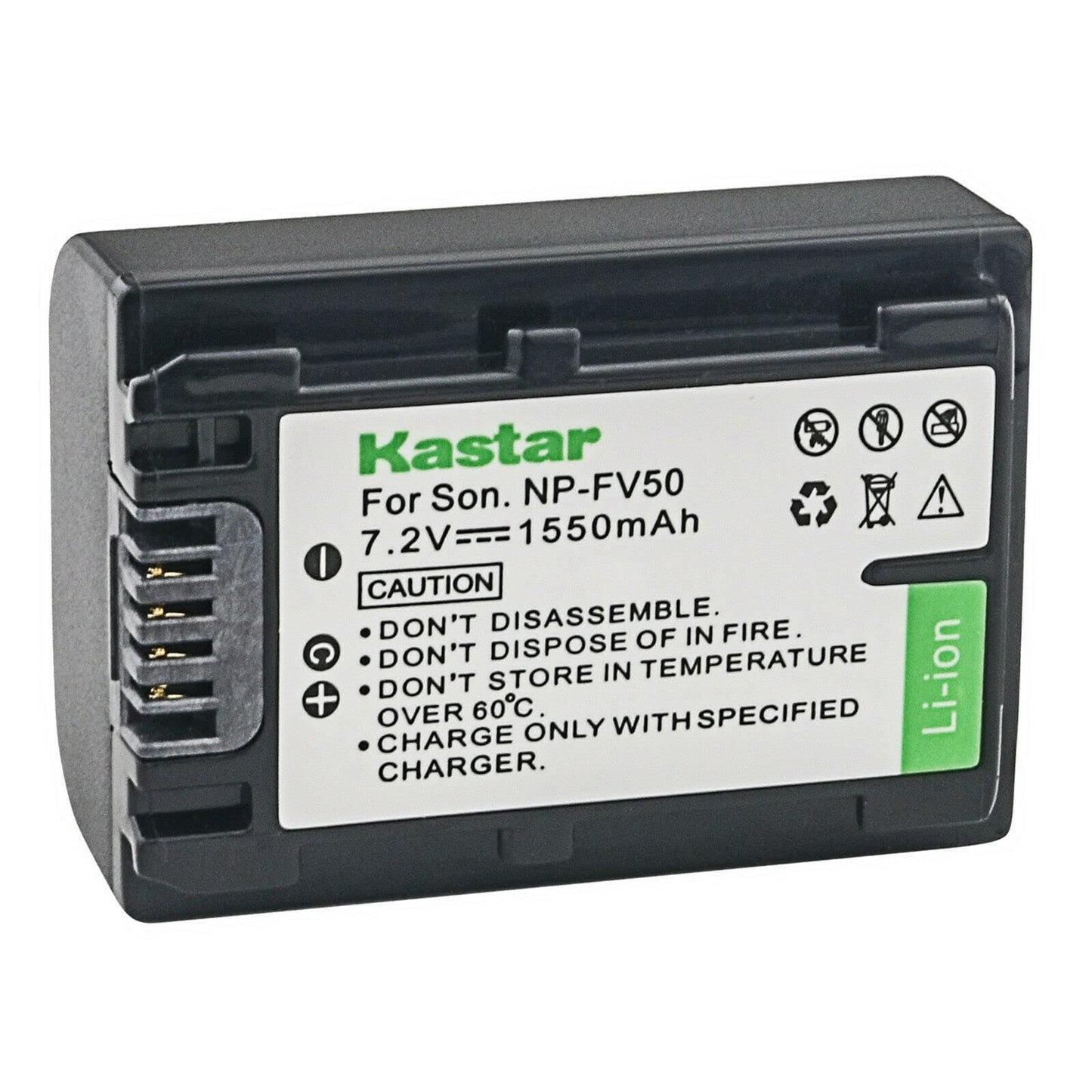 Kastar 1-Pack NP-FV50 Battery Replacement for Sony FDR-AX43, FDR-AX53, FDR-AXP55, HDR-CX110, HDR-CX115, HDR-CX116, HDR-CX130, HDR-CX150, HDR-CX155