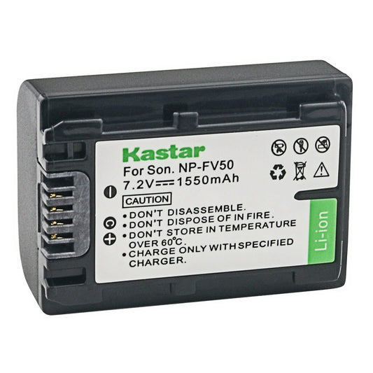 Kastar 1-Pack NP-FV50 Battery Replacement for Sony FDR-AX43, FDR-AX53, FDR-AXP55, HDR-CX110, HDR-CX115, HDR-CX116, HDR-CX130, HDR-CX150, HDR-CX155