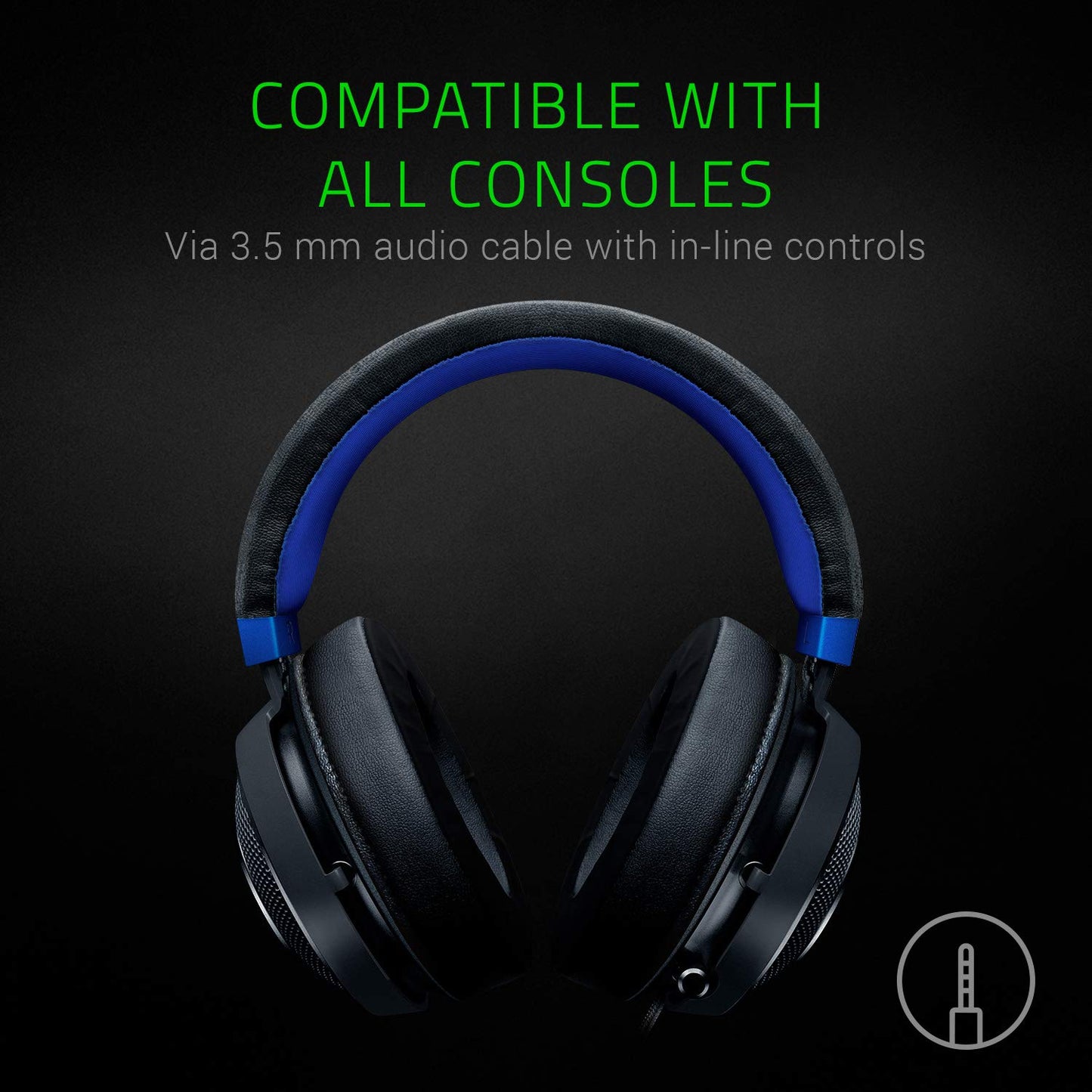 Razer Kraken Gaming Headset: Lightweight Aluminum Frame - Retractable Noise Isolating Microphone - for PC, PS4, PS5, Switch, Xbox One, Xbox Series X