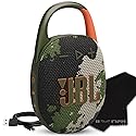 JBL Clip 5 Portable Bluetooth Speaker, IP67 Waterproof & Dustproof, Long-Lasting Battery - Squad - Boomph's Comprehensive Ultimate Performance Cloth